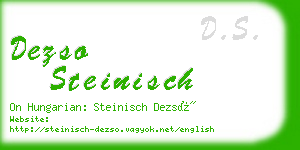 dezso steinisch business card